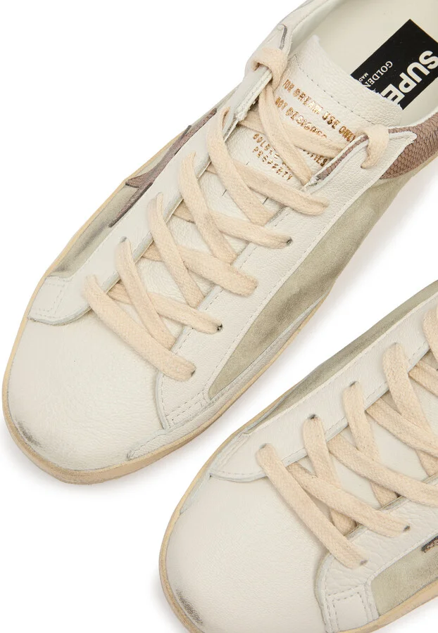 Golden Goose Super-star Distressed Leather Sneakers - Image 3