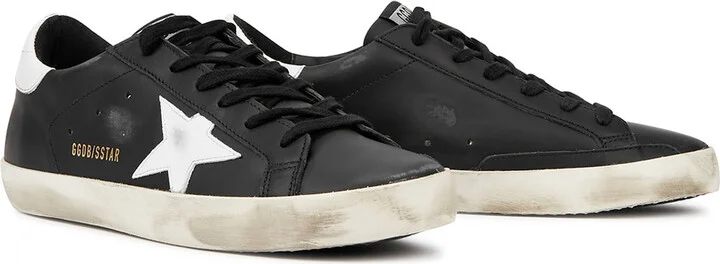 Golden Goose Super-star Distressed Leather Sneakers - Image 2