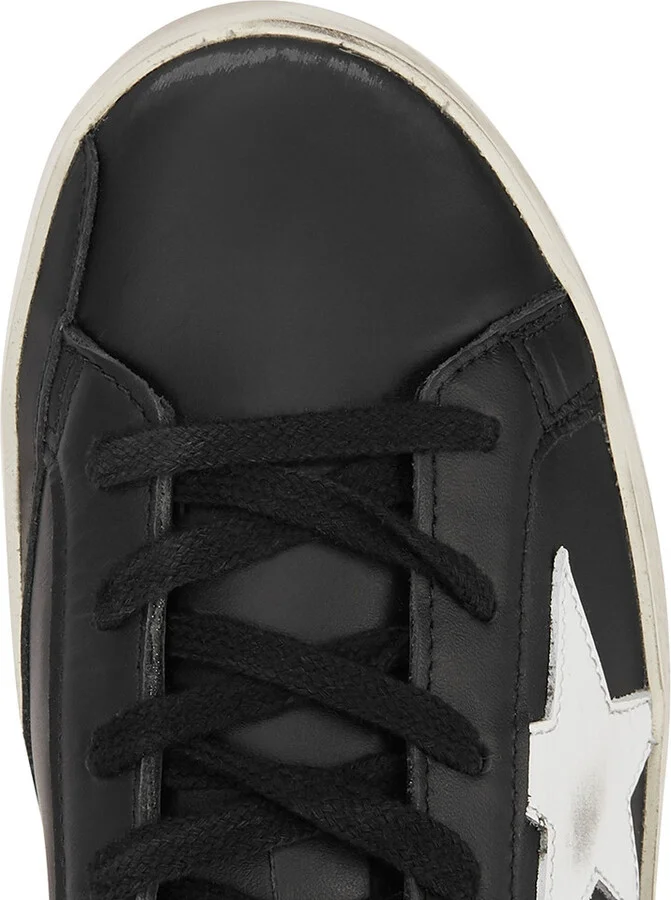 Golden Goose Super-star Distressed Leather Sneakers - Image 4