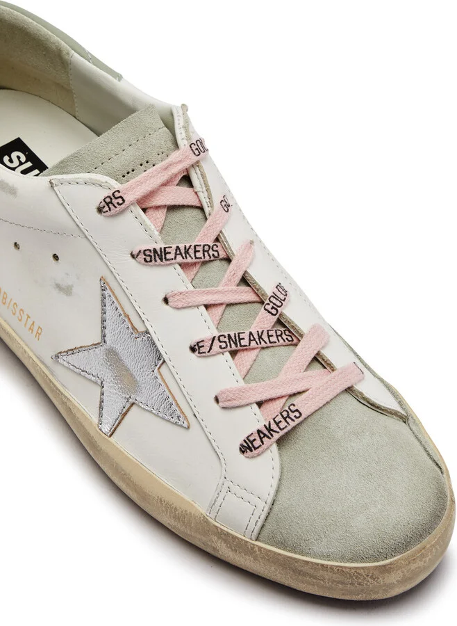 Golden Goose Super-star Distressed Leather Sneakers - Image 4