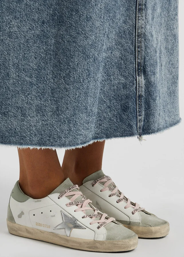 Golden Goose Super-star Distressed Leather Sneakers - Image 5
