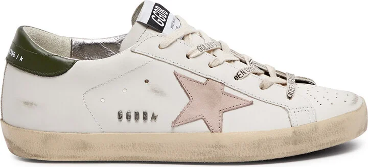 Golden Goose Super-star Distressed Leather Sneakers