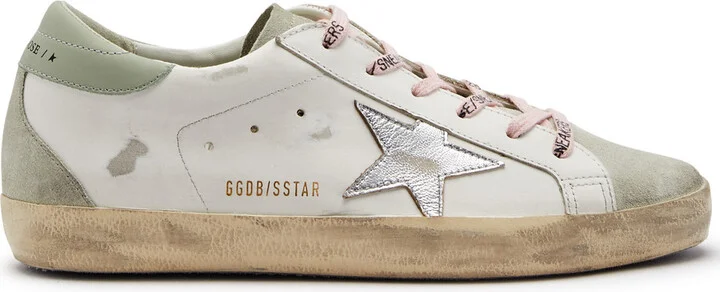 Golden Goose Super-star Distressed Leather Sneakers