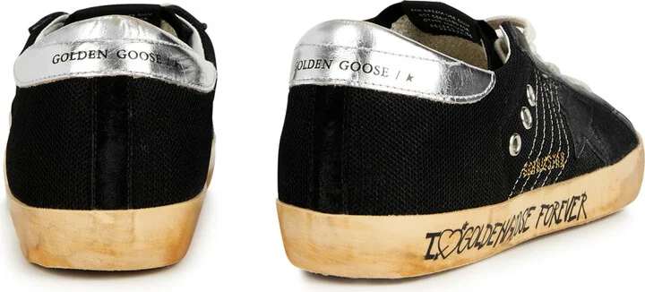 Golden Goose Super-star Distressed Mesh Sneakers - Image 3