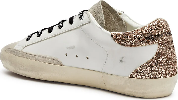 Golden Goose Super-star Glittered Leather Sneakers - Image 2