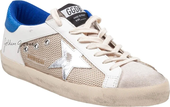Golden Goose Super Star In Suede And Fabric White And Bluette Color - Image 2