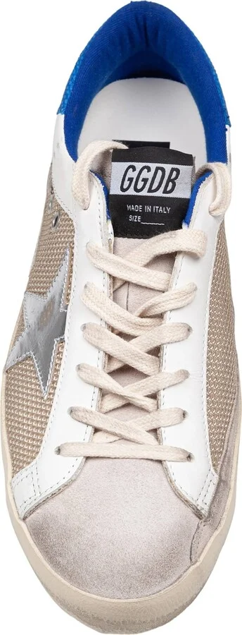 Golden Goose Super Star In Suede And Fabric White And Bluette Color - Image 3