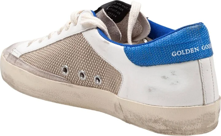 Golden Goose Super Star In Suede And Fabric White And Bluette Color - Image 4