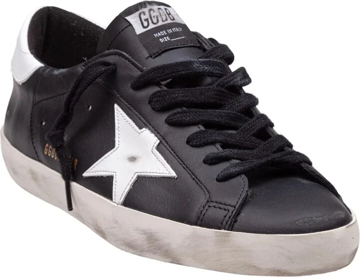 Golden Goose Super Star Leather Sneakers Black And White - Image 2
