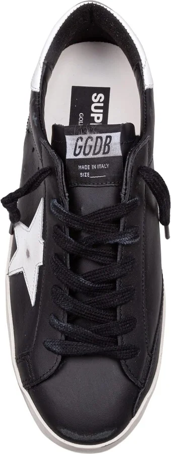 Golden Goose Super Star Leather Sneakers Black And White - Image 3