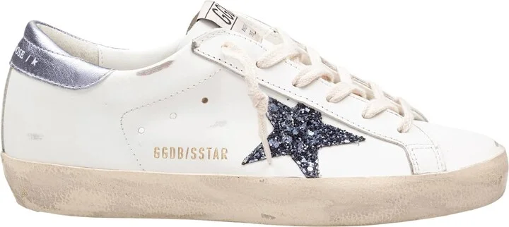 Golden Goose Super Star Leather Sneakers Black And White