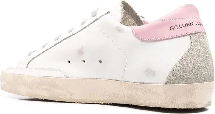 Golden Goose Super-Star Leather Upper And Heel Suede Star And Spur Cream Sole - Image 3
