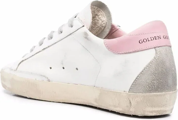 Golden Goose "Super Star" Leather Upper And Heel Suede Star And Spur Cream Sole Shoes - Image 2