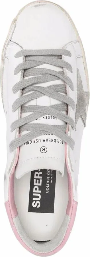Golden Goose "Super Star" Leather Upper And Heel Suede Star And Spur Cream Sole Shoes - Image 3
