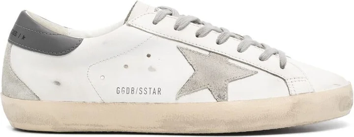 Golden Goose Super Star Leather Upper And Heel Suede Star And Spur
