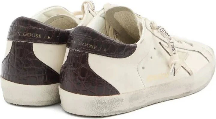 Golden Goose "Super Star" Leather Upper And Toe Laminated Star Coconut Print Heel And Spur Shoes - Image 2