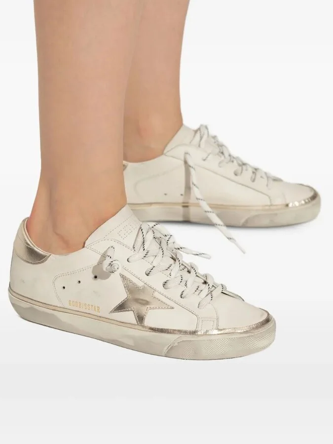 Golden Goose Super Star Leather Upper Laminated Star And Heel Glitter Edge - Image 6