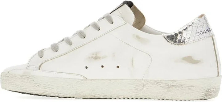 Golden Goose Super-Star Leather Upper Suede Star Piper Print Heel Shoes - Image 2