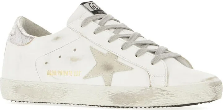 Golden Goose Super-Star Leather Upper Suede Star Piper Print Heel Shoes - Image 3