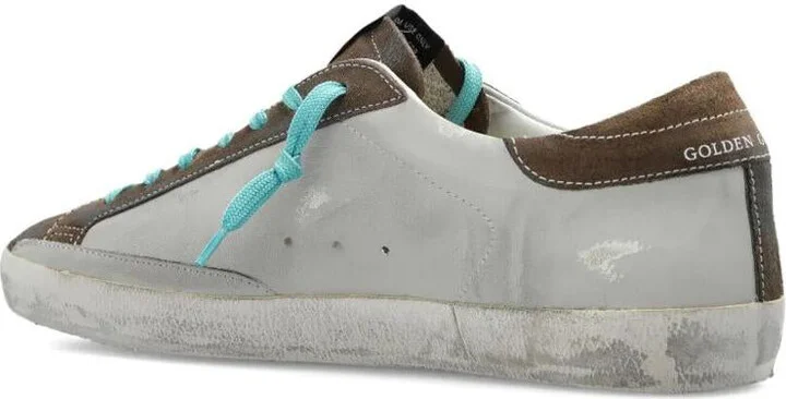 Golden Goose "Super Star" Leather Upper Suede Toe Tongue And Heel Laminated Star Sneakers Shoes - Image 4