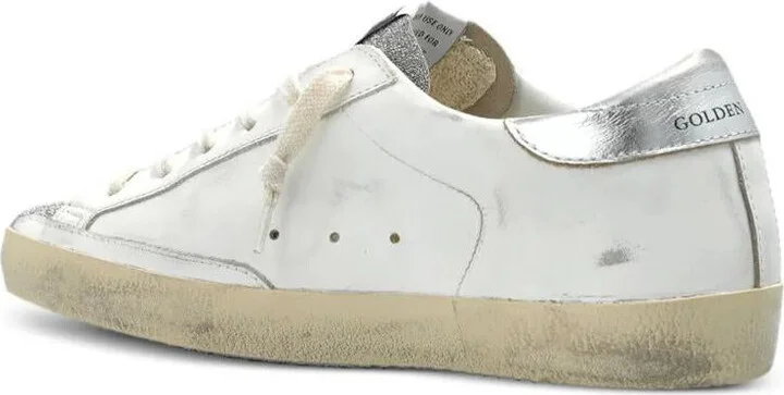 Golden Goose "Super Star" Leather Upper With Signature Crystal Toe And Tongue Zebra Horsy Star Laminated Heel Shoes - Image 5