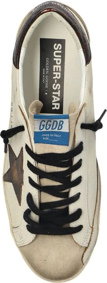 Golden Goose "Super Star" Nappa Upper Leather Star And Heel Suede Toe And Spur Sneakers Shoes - Image 4