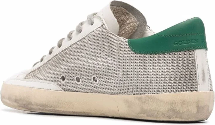 Golden Goose Super-Star Net Upper Forated Leather Toe Suede Star Leather Heel Shoes - Image 2
