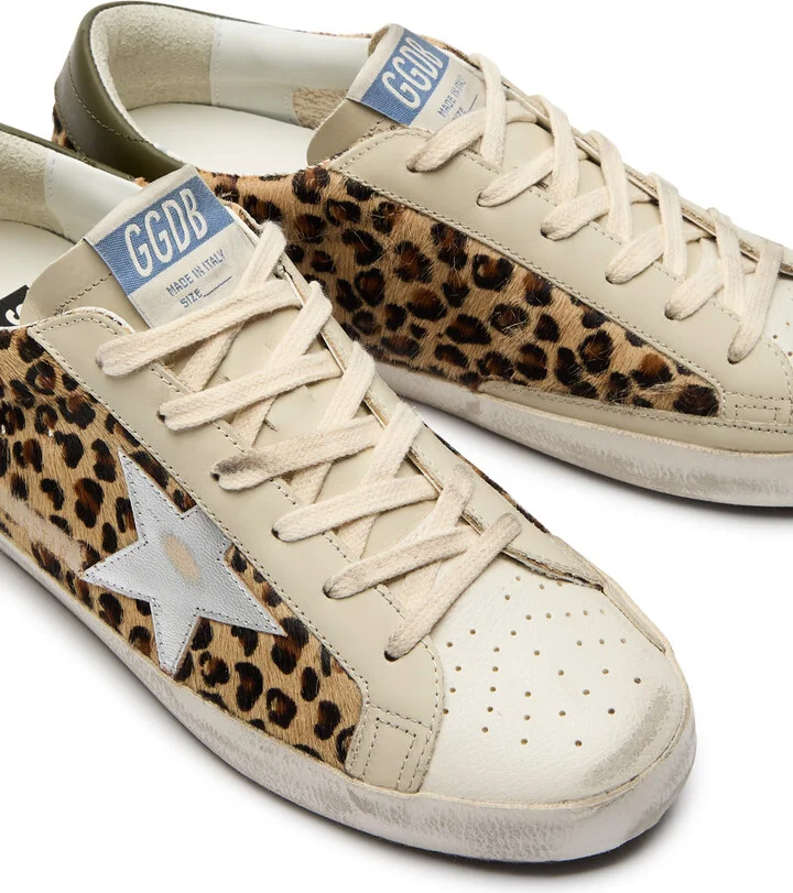 Golden Goose Super-star Panelled Calf-hair Sneakers - Image 3
