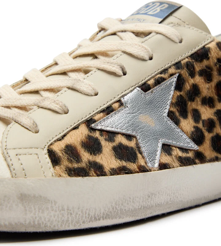 Golden Goose Super-star Panelled Calf-hair Sneakers - Image 4