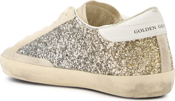 Golden Goose Super-star Panelled Glittered Sneakers - Image 2