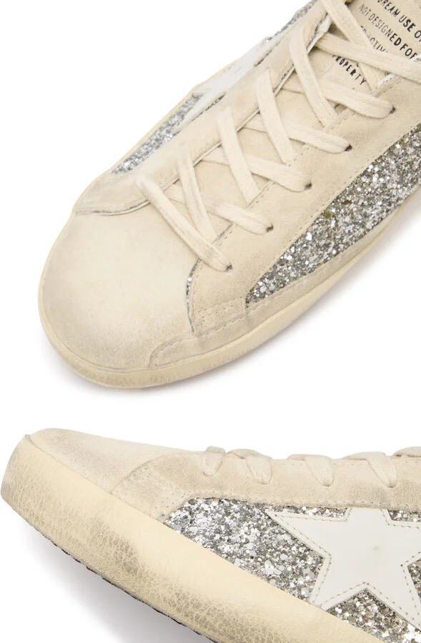 Golden Goose Super-star Panelled Glittered Sneakers - Image 3