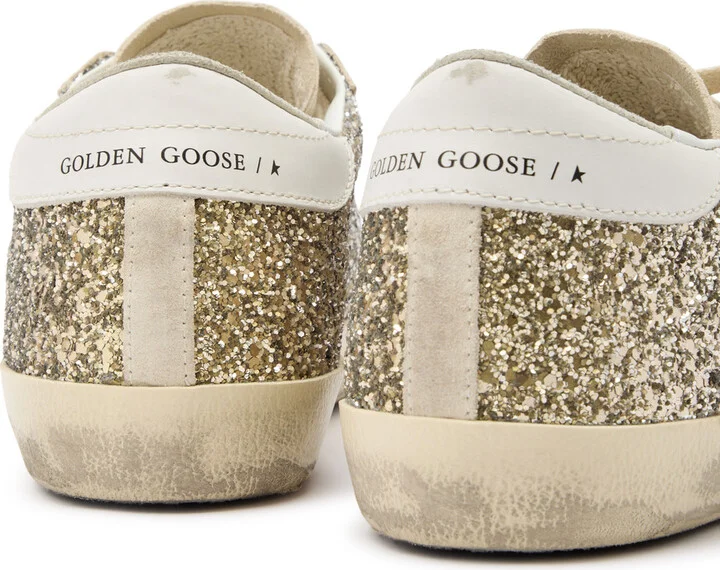 Golden Goose Super-star Panelled Glittered Sneakers - Image 4