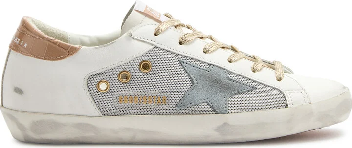 Golden Goose Super-star Panelled Leather Sneakers