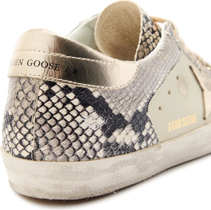 Golden Goose Super-star Python-effect Panelled Leather Sneakers - Image 4