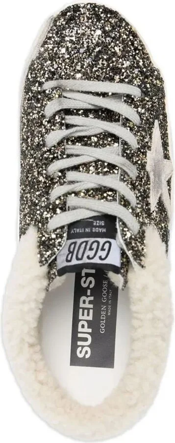 Golden Goose Super-Star Sabot Glitter Upper Suede Star Shearling Lining - Image 4