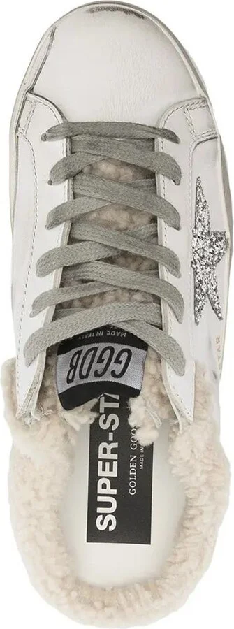 Golden Goose Super-Star Sabot Leather Upper Glitter Star Shearling Lining - Image 4