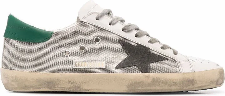Golden Goose 'Super-Star' Sneakers In Green And Grey