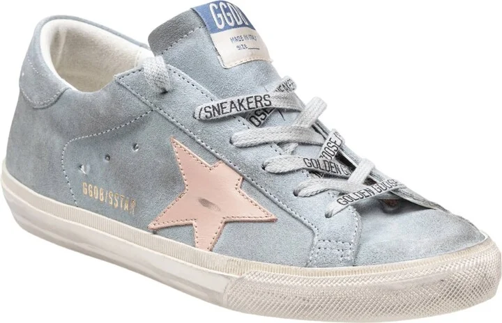 Golden Goose Super Star Sneakers In Suede Grey/pink - Image 2