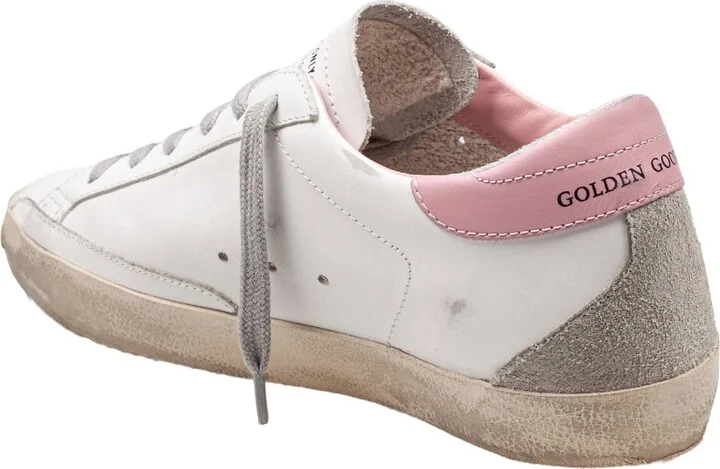 Golden Goose Super Star Sneakers In White And Pink Leather - Image 4