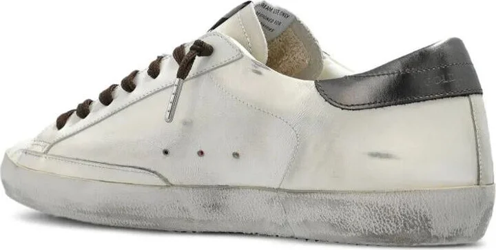 Golden Goose Super-Star Sneakers With Lizard Effect Star And Grey Heel Tab Shoes - Image 3