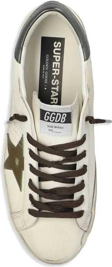 Golden Goose Super-Star Sneakers With Lizard Effect Star And Grey Heel Tab Shoes - Image 4