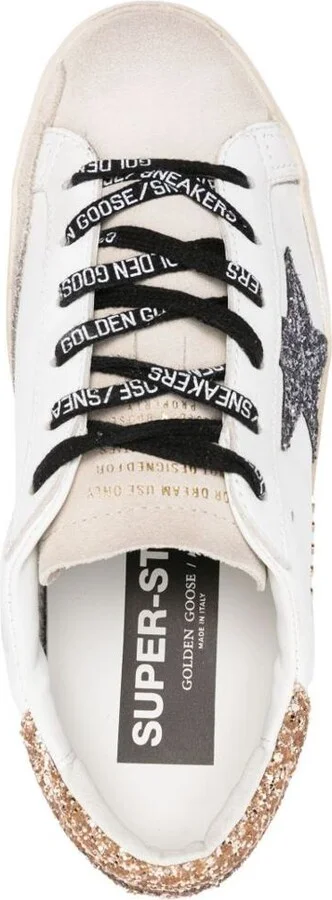 Golden Goose 'Super-Star' Sneakers With Star And Glitter Heel - Image 2