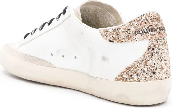 Golden Goose 'Super-Star' Sneakers With Star And Glitter Heel - Image 3