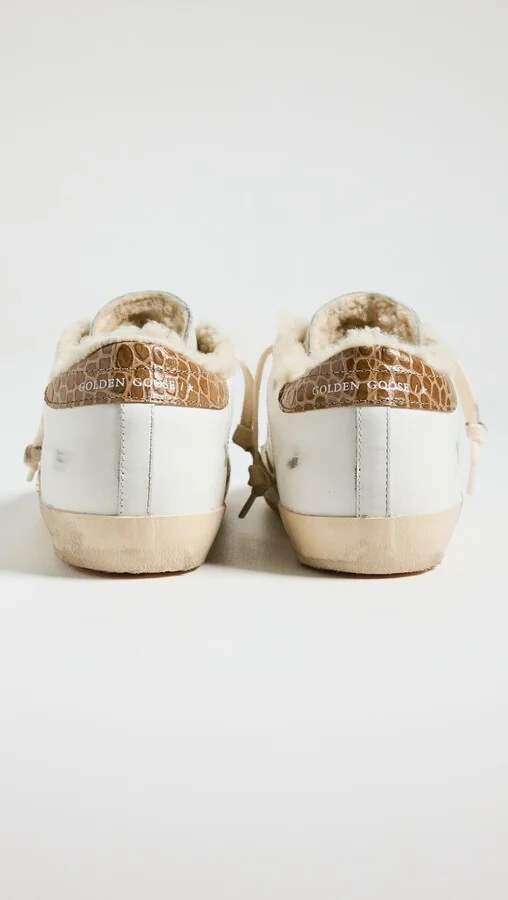 Golden Goose Super-Star Sneakers with Stitching and Laminated Star - Image 2