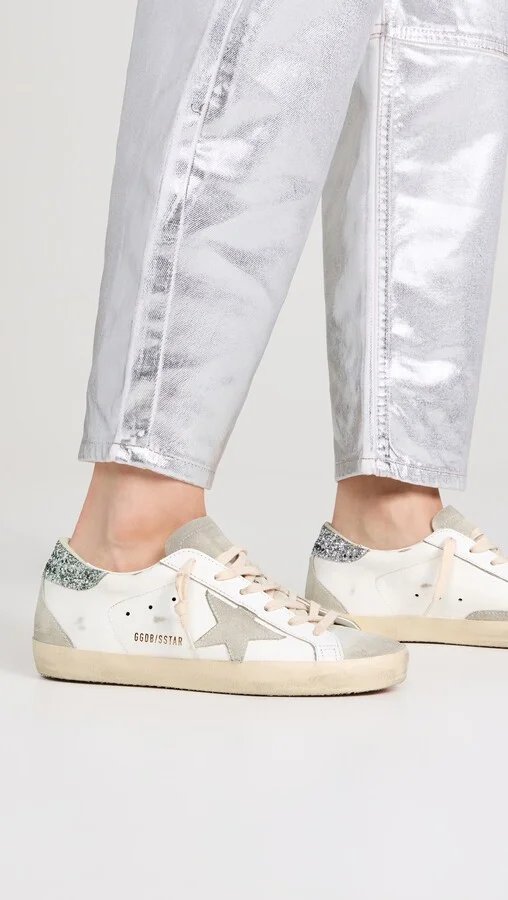 Golden Goose Super Star Spur Glitter Heel Sneakers - Image 5
