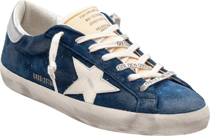 Golden Goose Super Star Suede Sneakers, Blue - Image 2