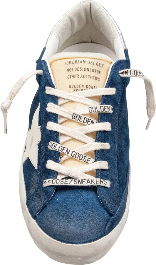 Golden Goose Super Star Suede Sneakers, Blue - Image 3