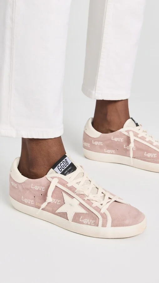 Golden Goose Super-Star Suede Upper with Embroidery Sneakers - Image 4