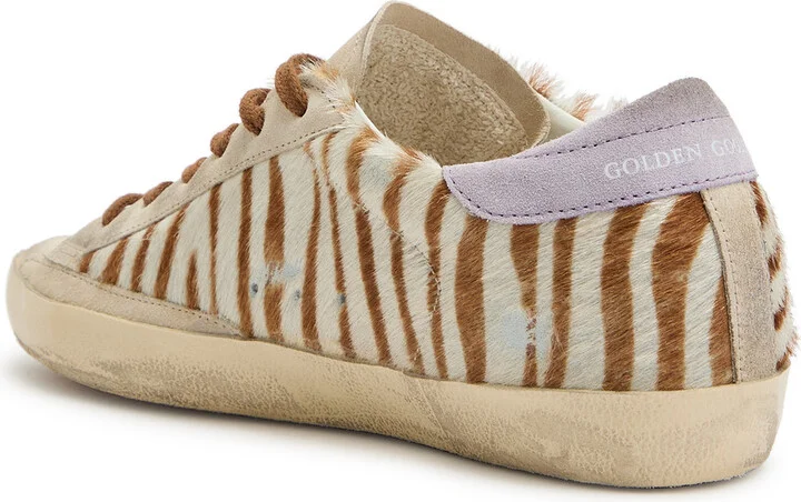 Golden Goose Super-star Zebra-print Calf-hair Sneakers - Image 2