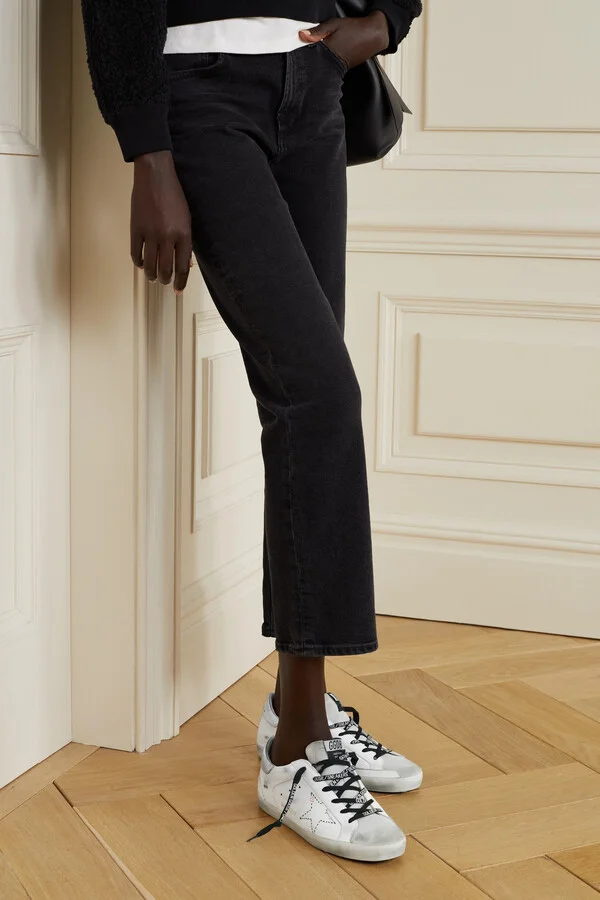 Golden Goose - Superstar Distressed Leather And Suede Sneakers - White - Image 2